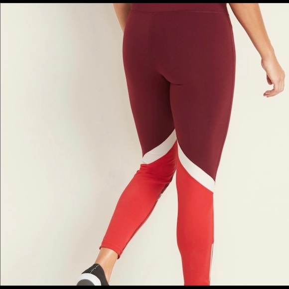 Old Navy active Elevate legging Go Dry maroon - Picture 2 of 6